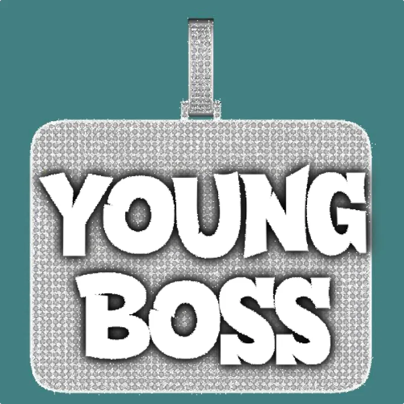 CUSTOM LETTER NECKLACE 3D BIG SQUARE sold by The GUU Shop