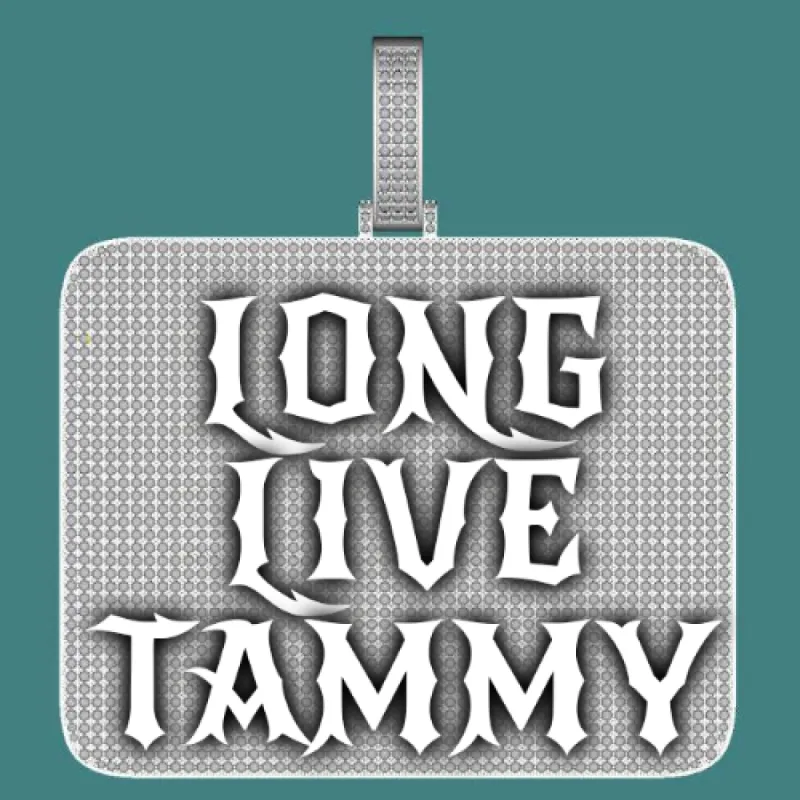 CUSTOM LETTER NECKLACE 3D BIG SQUARE sold by The GUU Shop