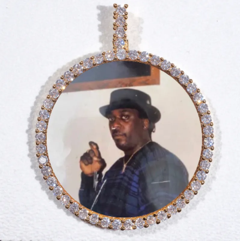 LARGE 3D CIRCLE CUSTOM PICTURE PENDANT sold by The GUU Shop