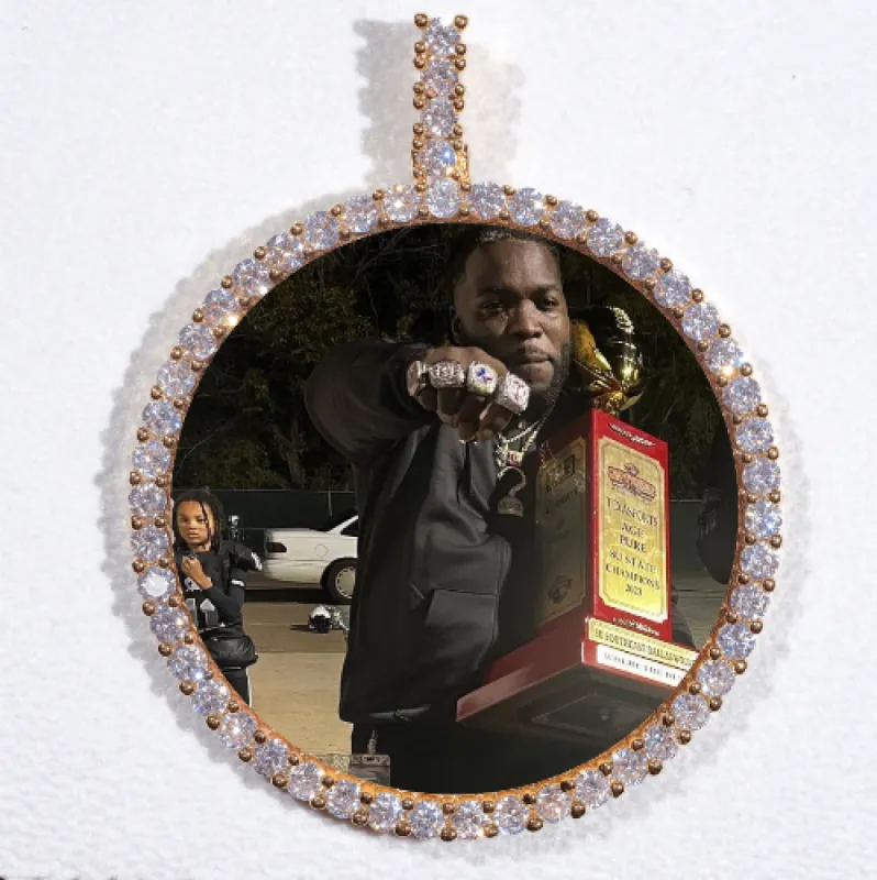 LARGE 3D CIRCLE CUSTOM PICTURE PENDANT sold by The GUU Shop