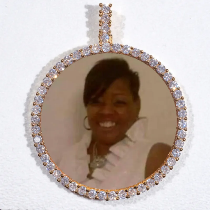 LARGE 3D CIRCLE CUSTOM PICTURE PENDANT sold by The GUU Shop