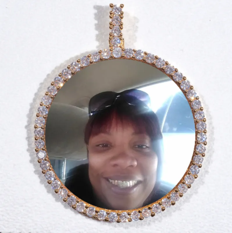 LARGE 3D CIRCLE CUSTOM PICTURE PENDANT sold by The GUU Shop