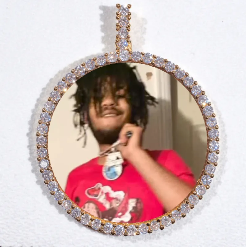 LARGE 3D CIRCLE CUSTOM PICTURE PENDANT sold by The GUU Shop