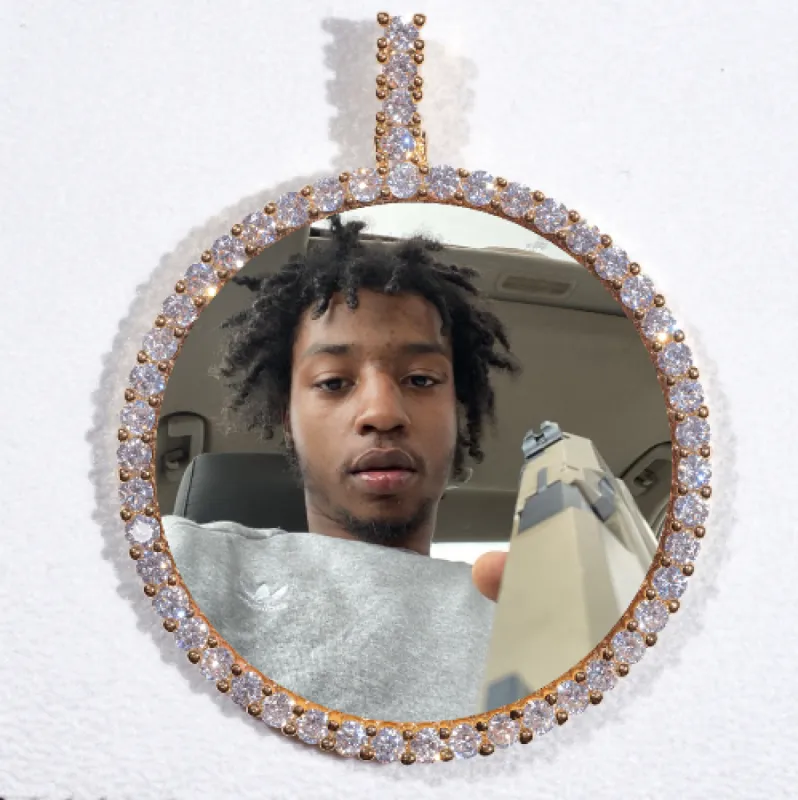 LARGE 3D CIRCLE CUSTOM PICTURE PENDANT sold by The GUU Shop