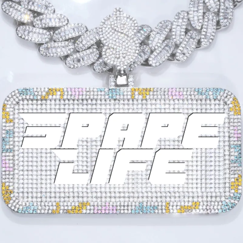 CUSTOM LETTER NECKLACE 3D COLORFUL SQUARE sold by The GUU Shop