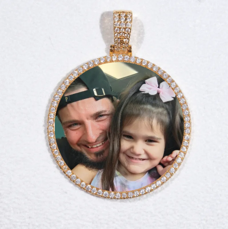 MEDIUM 3D CIRCLE CUSTOM PICTURE PENDANT sold by The GUU Shop