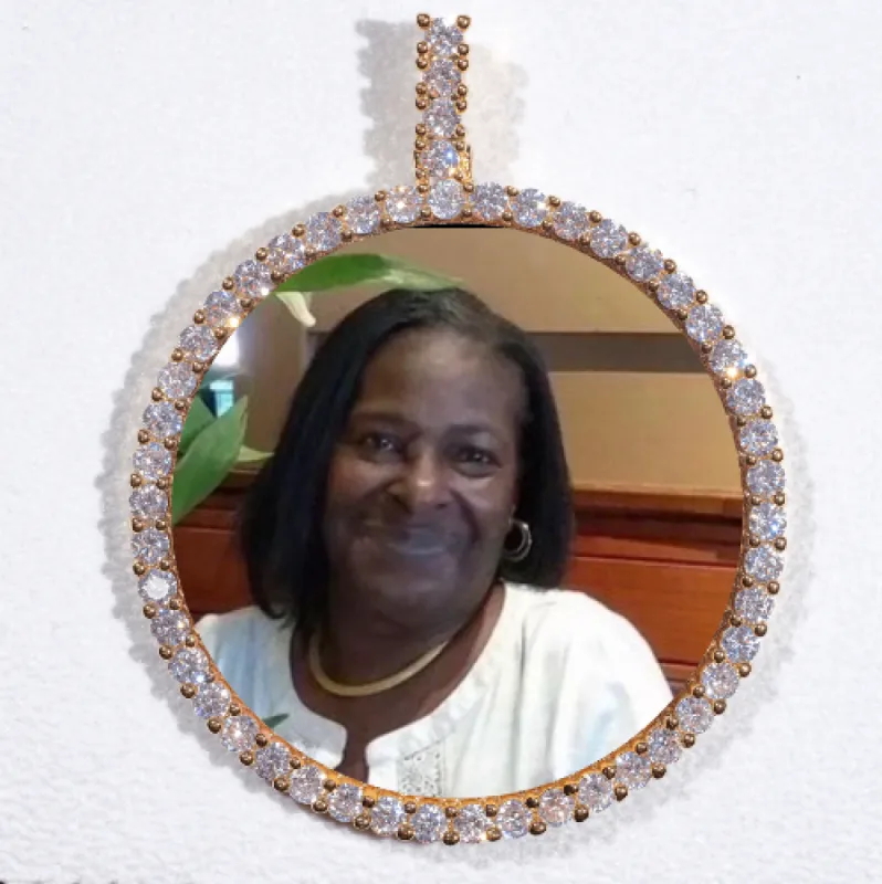 LARGE 3D CIRCLE CUSTOM PICTURE PENDANT sold by The GUU Shop