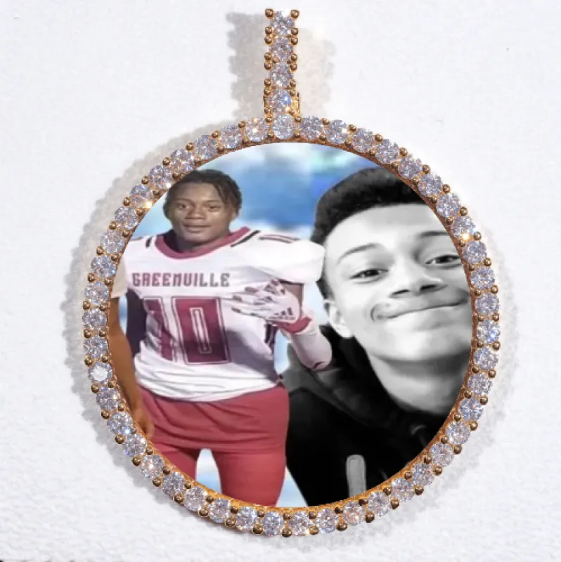 LARGE 3D CIRCLE CUSTOM PICTURE PENDANT sold by The GUU Shop