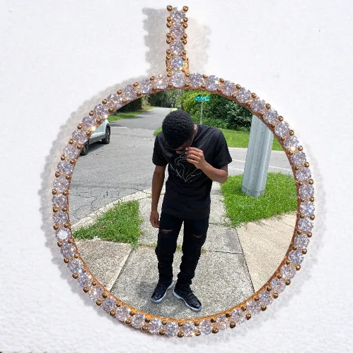 LARGE 3D CIRCLE CUSTOM PICTURE PENDANT sold by The GUU Shop