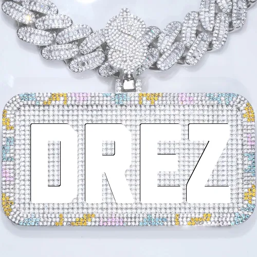 CUSTOM LETTER NECKLACE 3D COLORFUL SQUARE sold by The GUU Shop