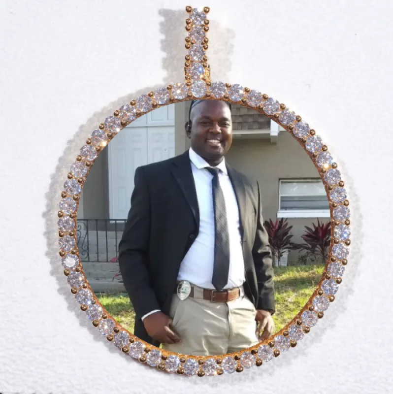 LARGE 3D CIRCLE CUSTOM PICTURE PENDANT sold by The GUU Shop