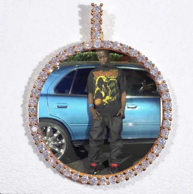 LARGE 3D CIRCLE CUSTOM PICTURE PENDANT sold by The GUU Shop