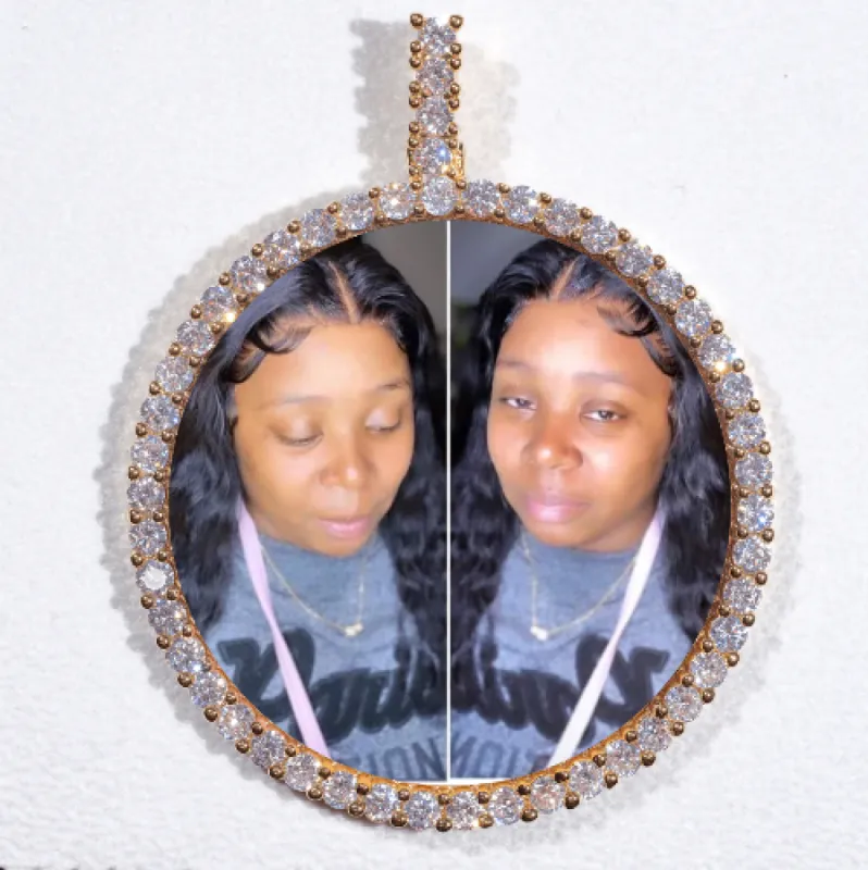 LARGE 3D CIRCLE CUSTOM PICTURE PENDANT sold by The GUU Shop