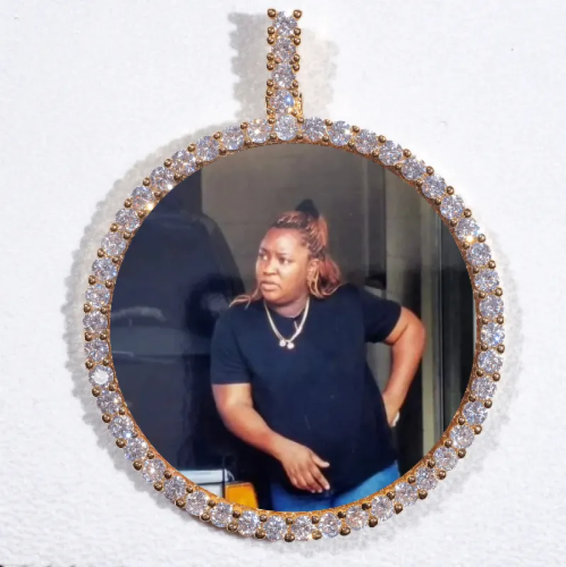 LARGE 3D CIRCLE CUSTOM PICTURE PENDANT sold by The GUU Shop