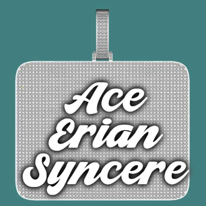 CUSTOM LETTER NECKLACE 3D BIG SQUARE sold by The GUU Shop