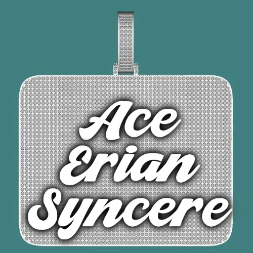 CUSTOM LETTER NECKLACE 3D BIG SQUARE sold by The GUU Shop