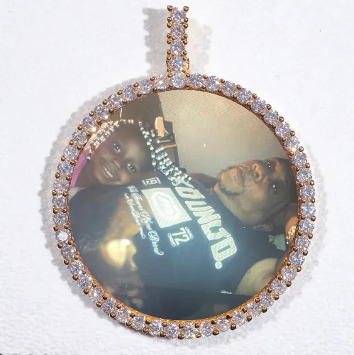 LARGE 3D CIRCLE CUSTOM PICTURE PENDANT sold by The GUU Shop