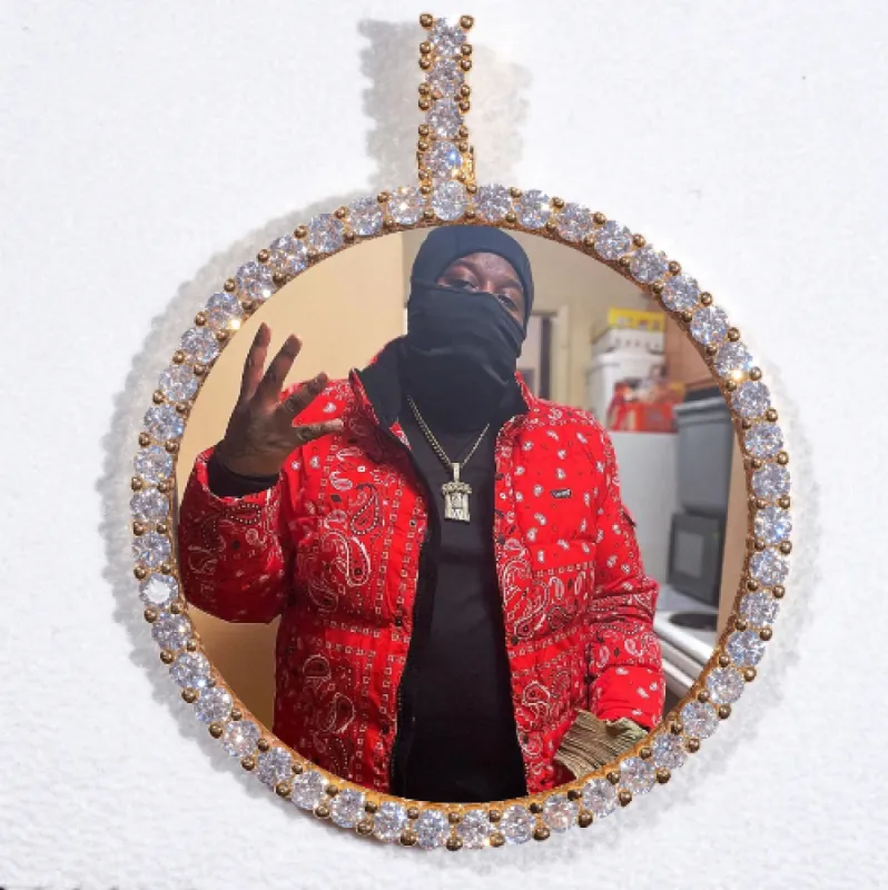 LARGE 3D CIRCLE CUSTOM PICTURE PENDANT sold by The GUU Shop