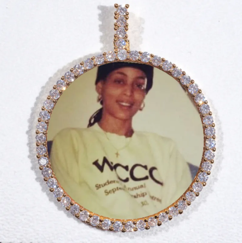 LARGE 3D CIRCLE CUSTOM PICTURE PENDANT sold by The GUU Shop