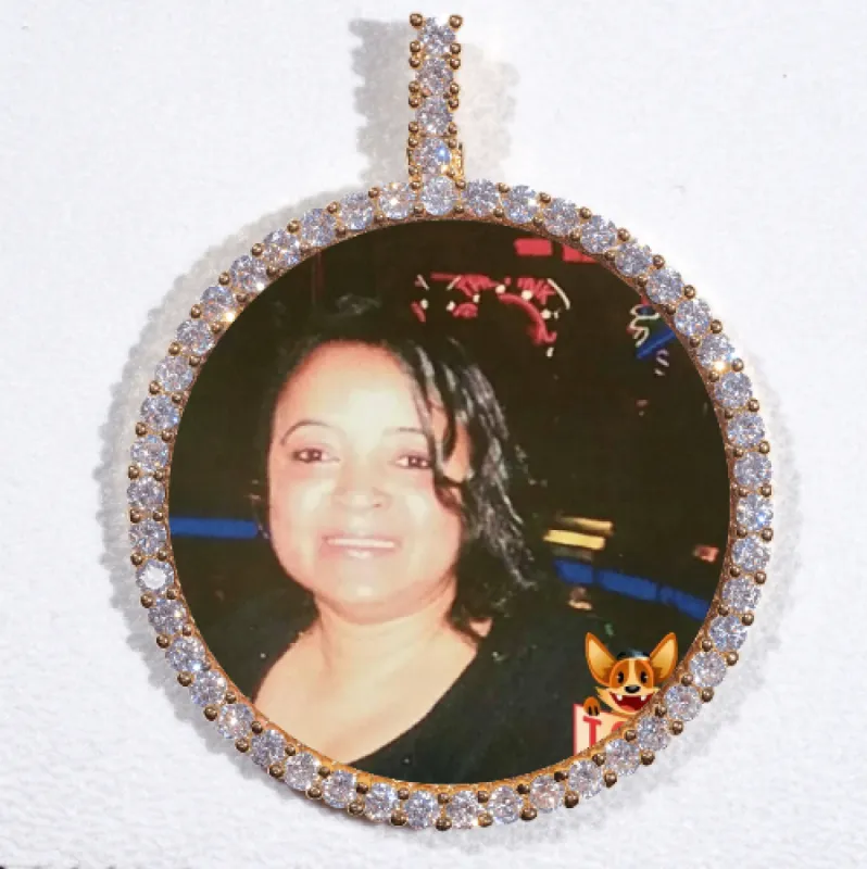 LARGE 3D CIRCLE CUSTOM PICTURE PENDANT sold by The GUU Shop