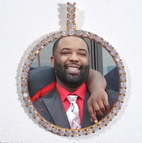 LARGE 3D CIRCLE CUSTOM PICTURE PENDANT sold by The GUU Shop