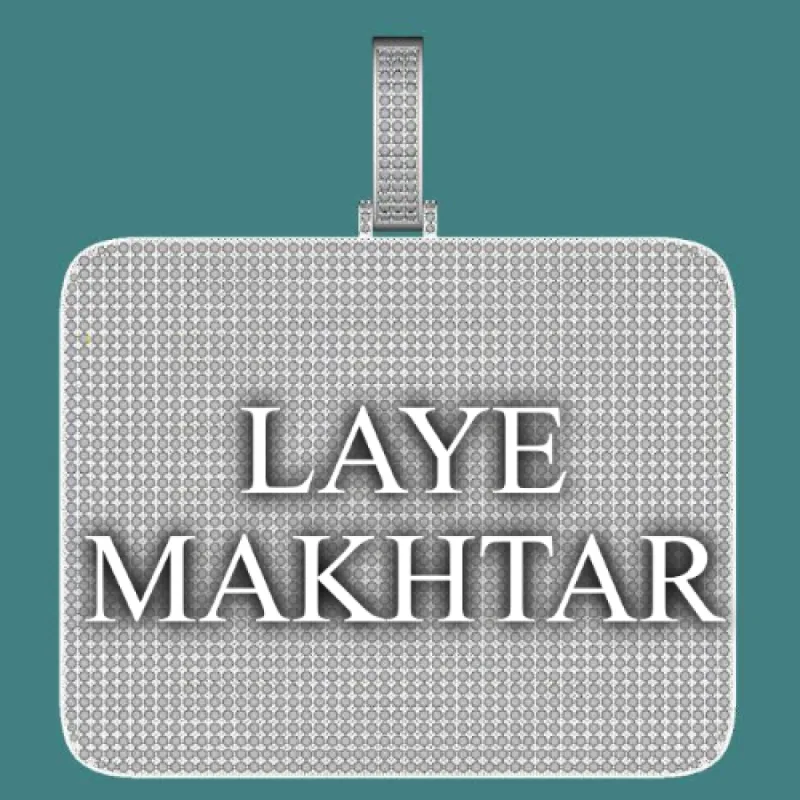 CUSTOM LETTER NECKLACE 3D BIG SQUARE sold by The GUU Shop