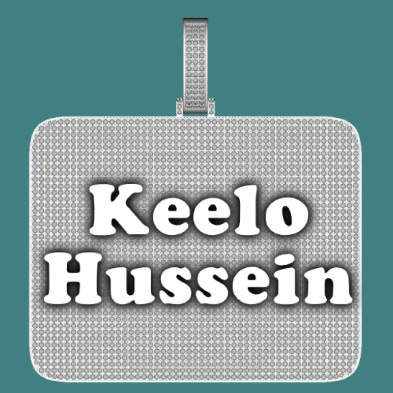 CUSTOM LETTER NECKLACE 3D BIG SQUARE sold by The GUU Shop