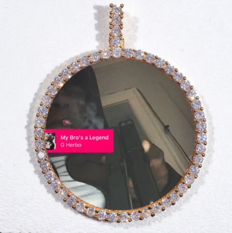 LARGE 3D CIRCLE CUSTOM PICTURE PENDANT sold by The GUU Shop