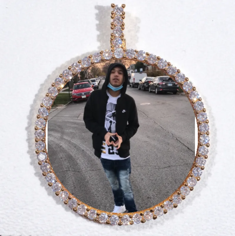 LARGE 3D CIRCLE CUSTOM PICTURE PENDANT sold by The GUU Shop