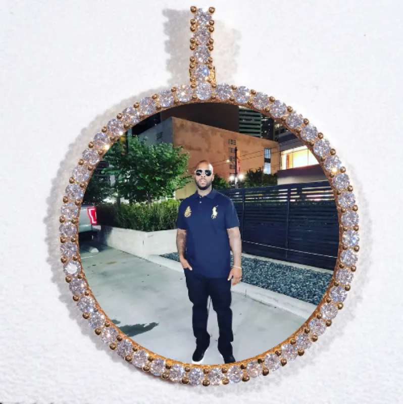 LARGE 3D CIRCLE CUSTOM PICTURE PENDANT made by The GUU Shop