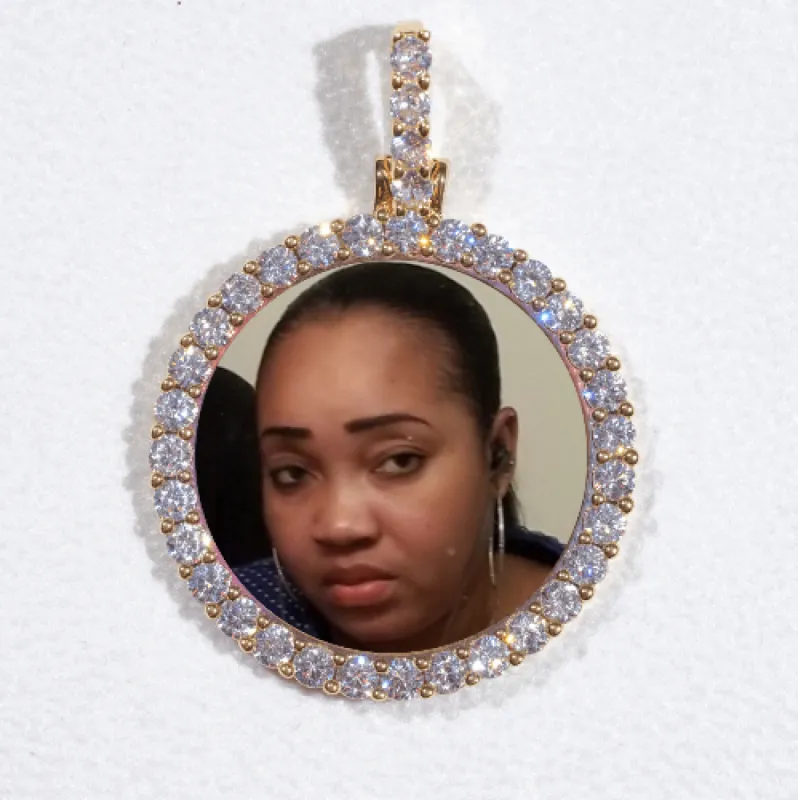 3D CIRCLE CUSTOM PICTURE PENDANT SMALL SIZE sold by The GUU Shop