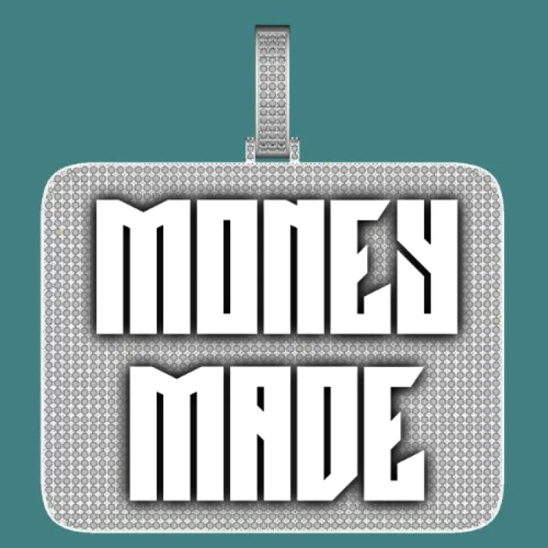 CUSTOM LETTER NECKLACE 3D BIG SQUARE sold by The GUU Shop