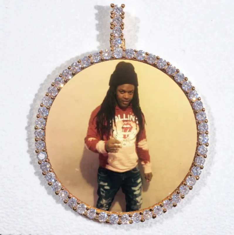 LARGE 3D CIRCLE CUSTOM PICTURE PENDANT sold by The GUU Shop