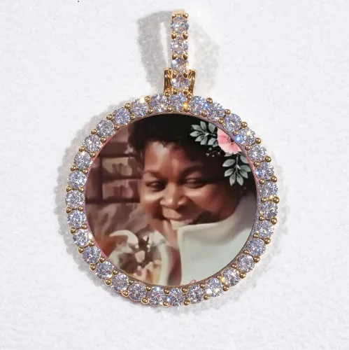 3D CIRCLE CUSTOM PICTURE PENDANT SMALL SIZE sold by The GUU Shop