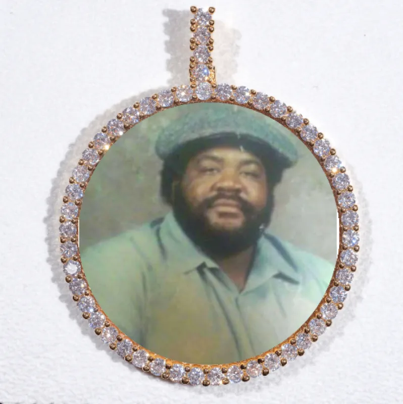 LARGE 3D CIRCLE CUSTOM PICTURE PENDANT sold by The GUU Shop