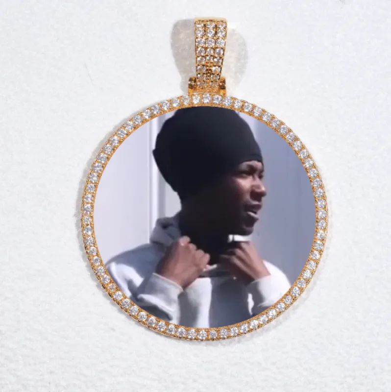 MEDIUM 3D CIRCLE CUSTOM PICTURE PENDANT sold by The GUU Shop