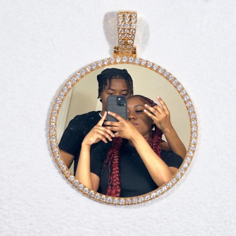 MEDIUM 3D CIRCLE CUSTOM PICTURE PENDANT sold by The GUU Shop