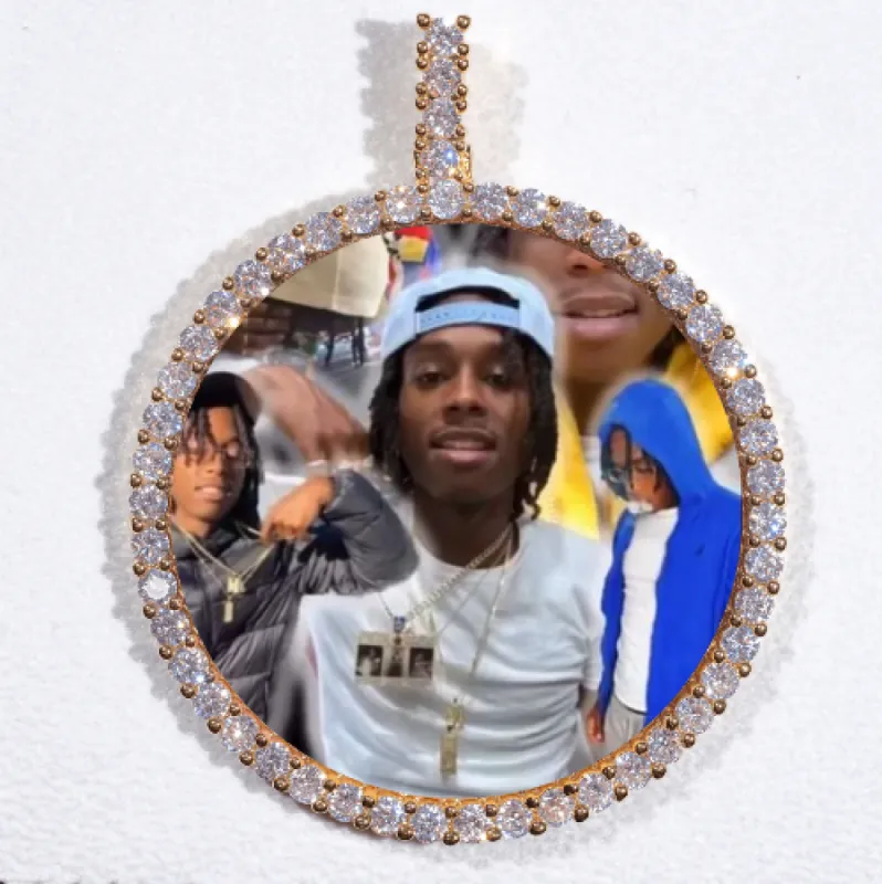 LARGE 3D CIRCLE CUSTOM PICTURE PENDANT sold by The GUU Shop