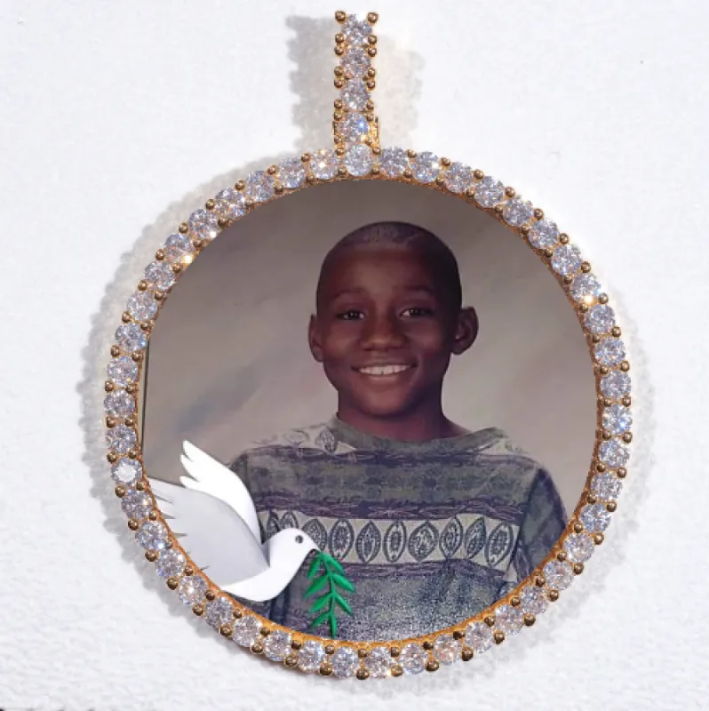 LARGE 3D CIRCLE CUSTOM PICTURE PENDANT sold by The GUU Shop