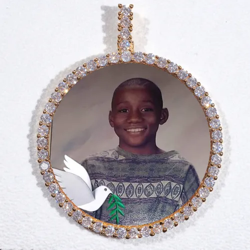 LARGE 3D CIRCLE CUSTOM PICTURE PENDANT sold by The GUU Shop