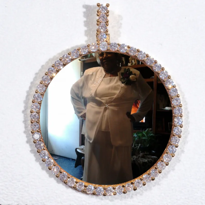 LARGE 3D CIRCLE CUSTOM PICTURE PENDANT sold by The GUU Shop