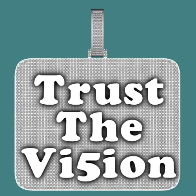 CUSTOM LETTER NECKLACE 3D BIG SQUARE sold by The GUU Shop