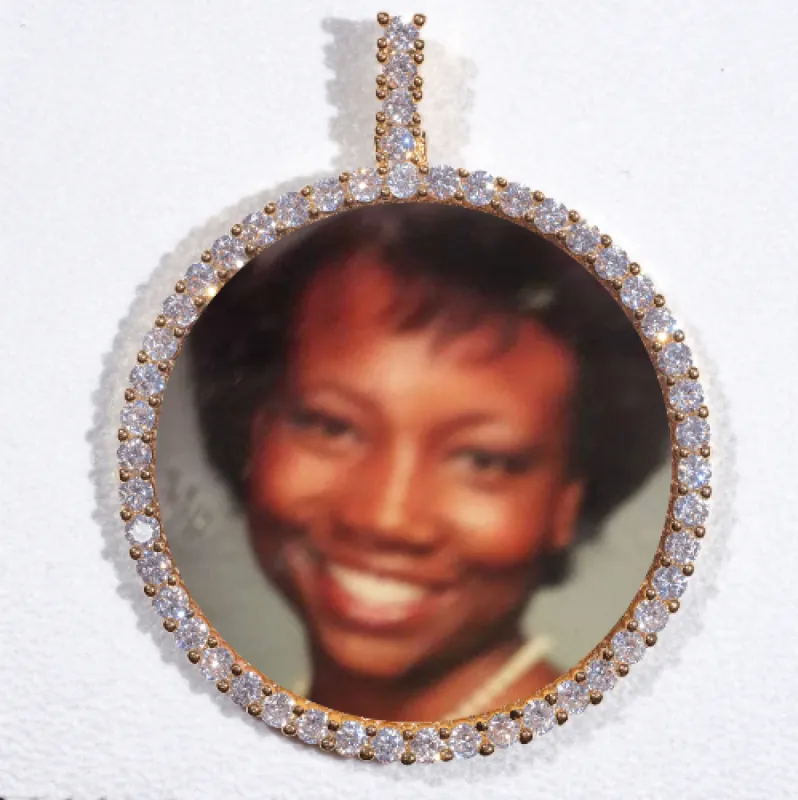 LARGE 3D CIRCLE CUSTOM PICTURE PENDANT sold by The GUU Shop