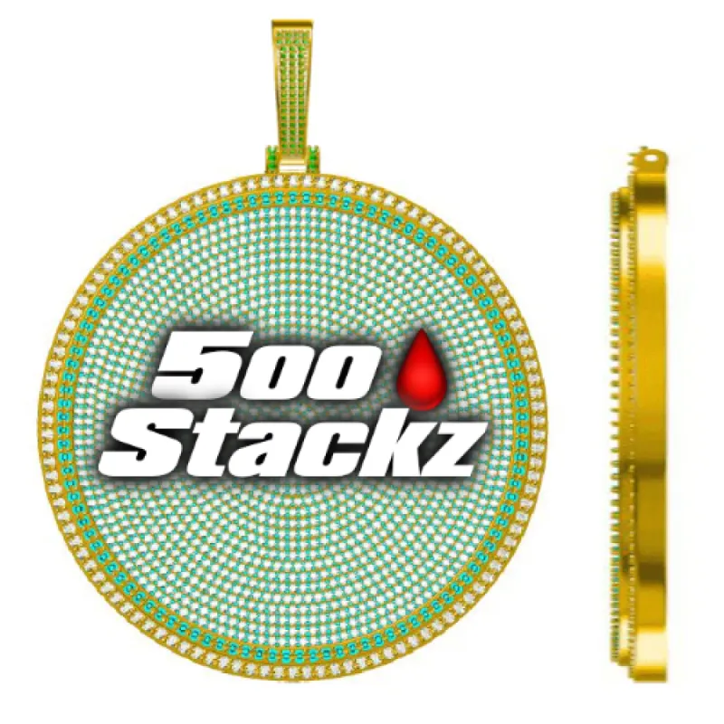 CUSTOM LETTER NECKLACE 3D BIG DISC sold by The GUU Shop