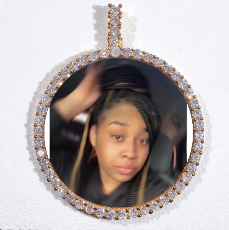 LARGE 3D CIRCLE CUSTOM PICTURE PENDANT sold by The GUU Shop