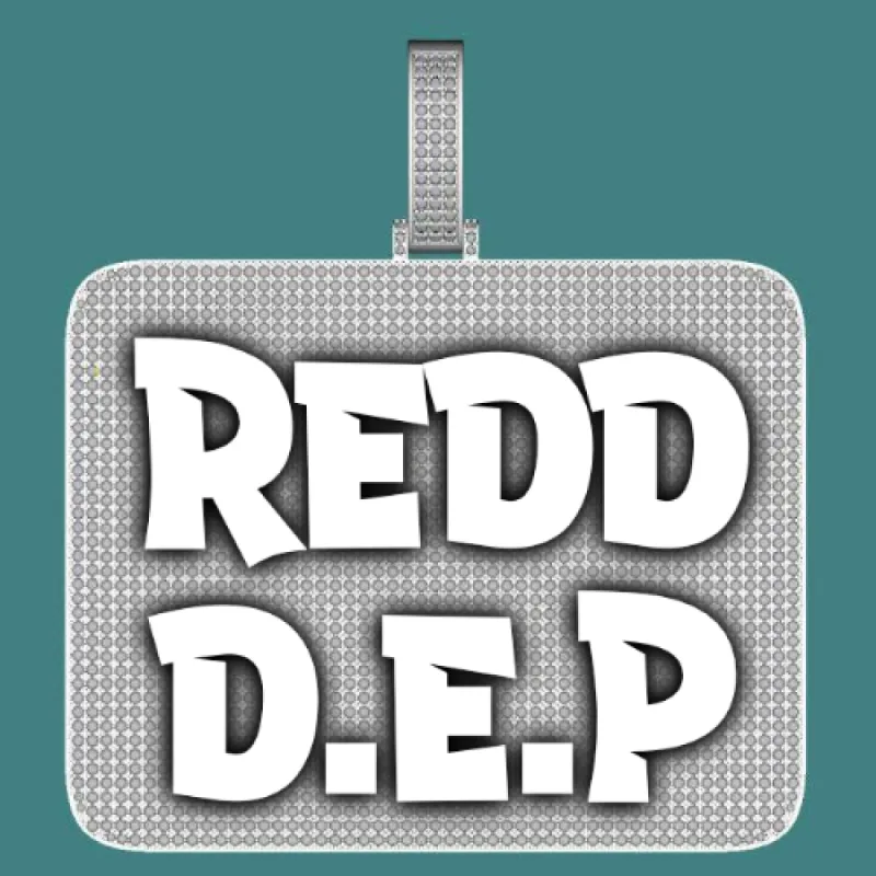 CUSTOM LETTER NECKLACE 3D BIG SQUARE sold by The GUU Shop