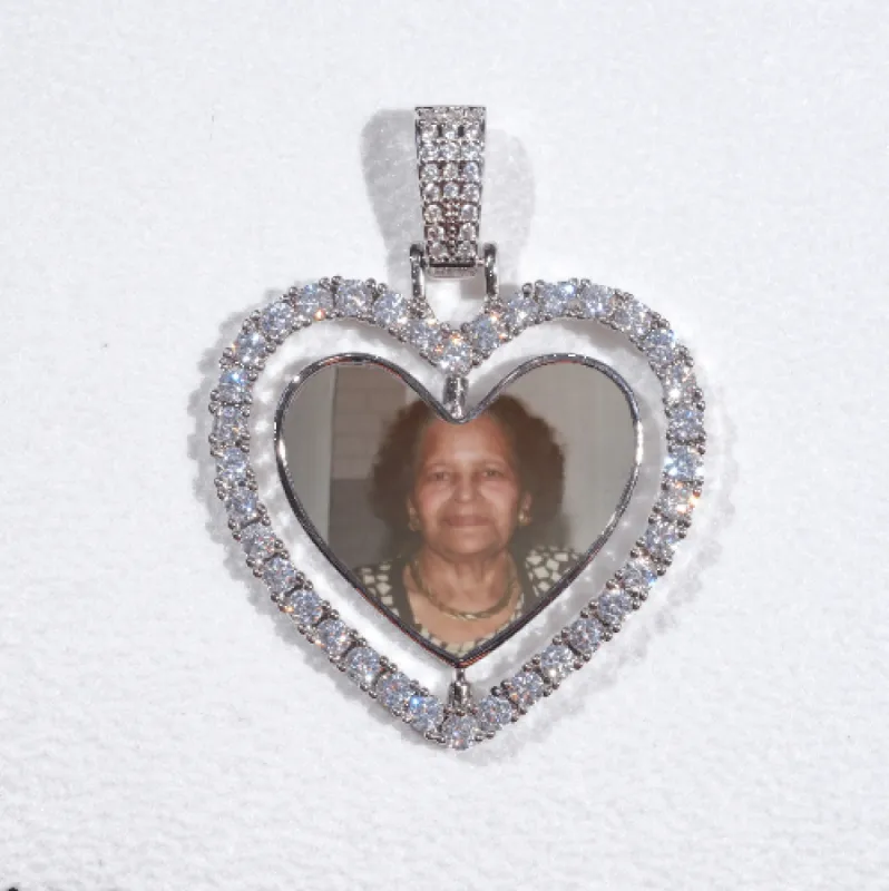 3D Spinning 2-Faced Heart Custom Picture Pendant sold by The GUU Shop