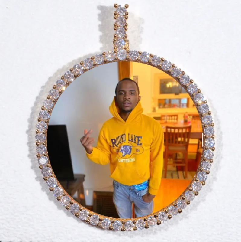 LARGE 3D CIRCLE CUSTOM PICTURE PENDANT sold by The GUU Shop