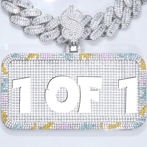 CUSTOM LETTER NECKLACE 3D COLORFUL SQUARE sold by The GUU Shop