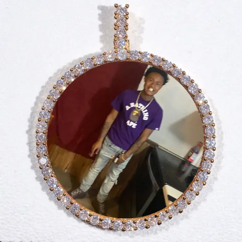 LARGE 3D CIRCLE CUSTOM PICTURE PENDANT sold by The GUU Shop